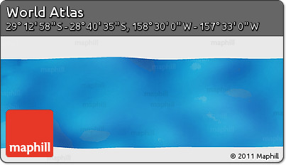 Shaded Relief Panoramic Map of the Area around 28° 56' 46" S, 158° 1' 30" W