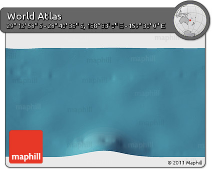 Satellite 3D Map of the Area around 28° 56' 46" S, 159° 1' 30" E