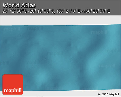 Satellite 3D Map of the Area around 28° 56' 46" S, 159° 52' 30" E