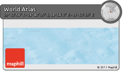 Physical Panoramic Map of the Area around 28° 56' 46" S, 15° 22' 30" E