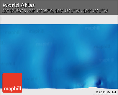 Physical 3D Map of the Area around 28° 56' 46" S, 162° 16' 30" W