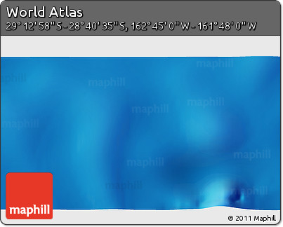 Physical 3D Map of the Area around 28° 56' 46" S, 162° 16' 30" W