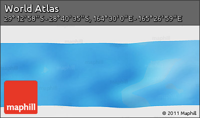 Physical Panoramic Map of the Area around 28° 56' 46" S, 164° 58' 29" E