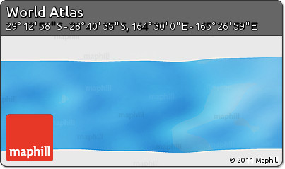 Physical Panoramic Map of the Area around 28° 56' 46" S, 164° 58' 29" E