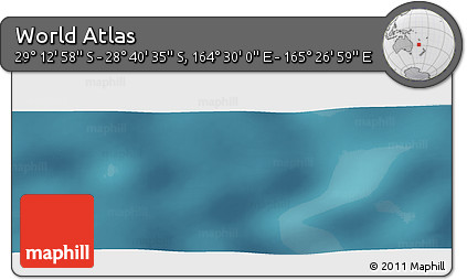 Satellite Panoramic Map of the Area around 28° 56' 46" S, 164° 58' 29" E