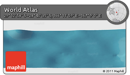 Satellite Panoramic Map of the Area around 28° 56' 46" S, 166° 40' 30" E