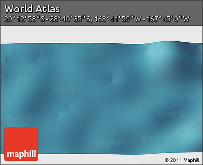 Satellite 3D Map of the Area around 28° 56' 46" S, 168° 13' 29" W