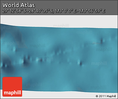 Satellite 3D Map of the Area around 28° 56' 46" S, 173° 28' 29" E