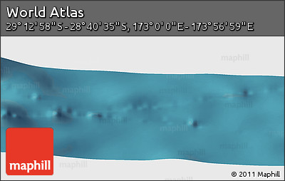 Satellite Panoramic Map of the Area around 28° 56' 46" S, 173° 28' 29" E