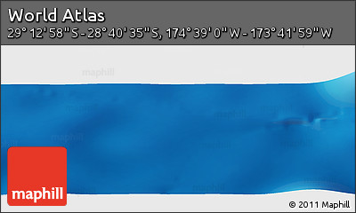 Physical Panoramic Map of the Area around 28° 56' 46" S, 174° 10' 30" W