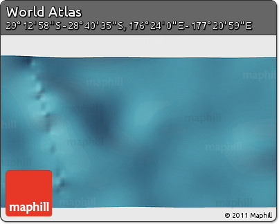 Satellite 3D Map of the Area around 28° 56' 46" S, 176° 52' 30" E