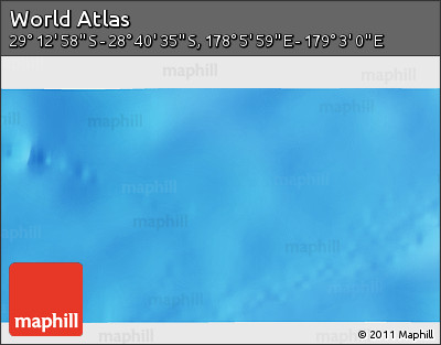 Physical 3D Map of the Area around 28° 56' 46" S, 178° 34' 29" E