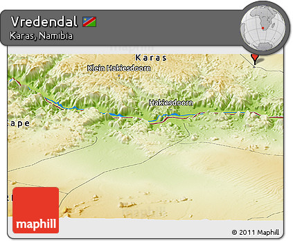 Physical Panoramic Map of Vredendal
