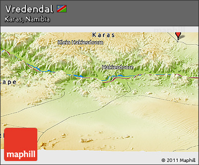 Physical Panoramic Map of Vredendal