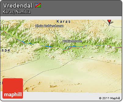 Physical Panoramic Map of Vredendal