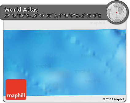 Physical 3D Map of the Area around 28° 56' 46" S, 1° 46' 29" E
