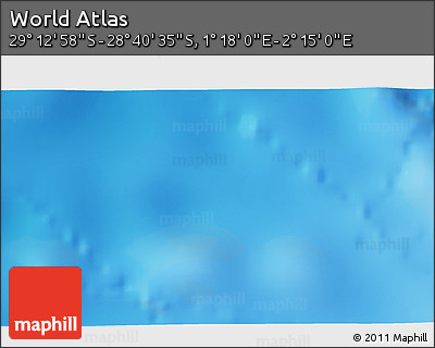 Physical 3D Map of the Area around 28° 56' 46" S, 1° 46' 29" E