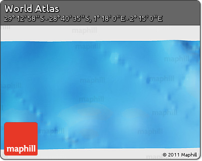 Physical 3D Map of the Area around 28° 56' 46" S, 1° 46' 29" E