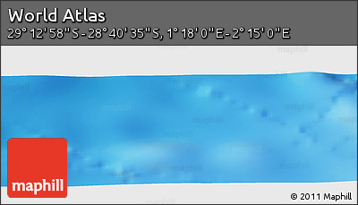 Physical Panoramic Map of the Area around 28° 56' 46" S, 1° 46' 29" E