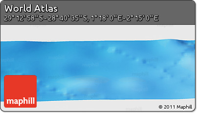 Physical Panoramic Map of the Area around 28° 56' 46" S, 1° 46' 29" E