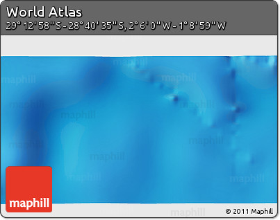Physical 3D Map of the Area around 28° 56' 46" S, 1° 37' 30" W