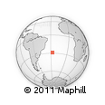 Outline Map of the Area around 28° 56' 46" S, 27° 7' 30" W, rectangular outline