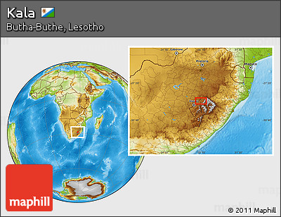 Physical Location Map of Kala