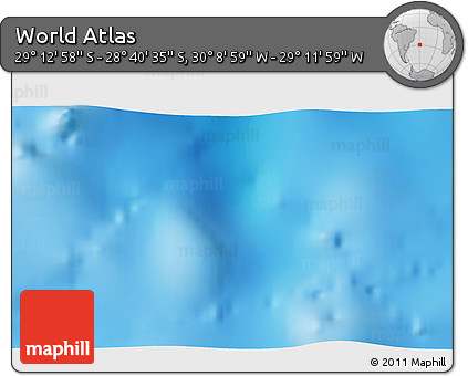 Physical 3D Map of the Area around 28° 56' 46" S, 29° 40' 29" W