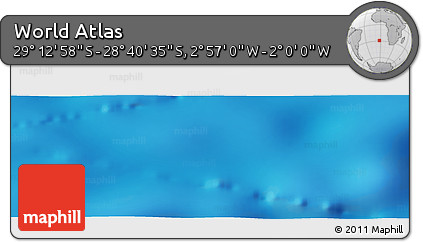 Physical Panoramic Map of the Area around 28° 56' 46" S, 2° 28' 30" W