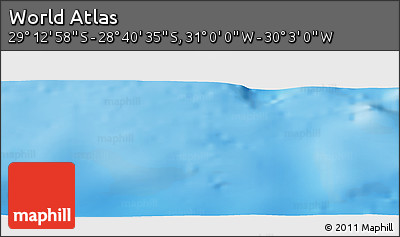 Physical Panoramic Map of the Area around 28° 56' 46" S, 30° 31' 29" W