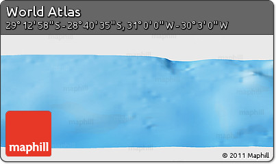 Physical Panoramic Map of the Area around 28° 56' 46" S, 30° 31' 29" W