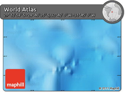 Shaded Relief Map of the Area around 28° 56' 46" S, 32° 13' 30" W