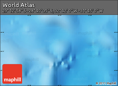 Shaded Relief Map of the Area around 28° 56' 46" S, 32° 13' 30" W
