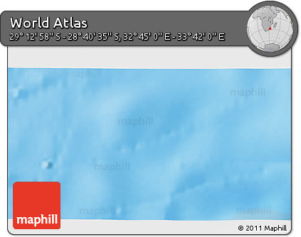 Physical 3D Map of the Area around 28° 56' 46" S, 33° 13' 30" E
