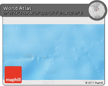 Physical 3D Map of the Area around 28° 56' 46" S, 34° 4' 30" E