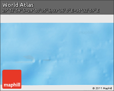 Physical 3D Map of the Area around 28° 56' 46" S, 34° 4' 30" E