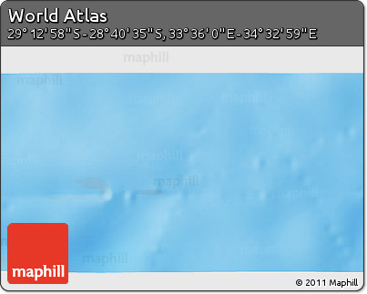 Physical 3D Map of the Area around 28° 56' 46" S, 34° 4' 30" E