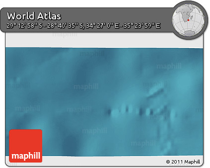 Satellite 3D Map of the Area around 28° 56' 46" S, 34° 55' 29" E