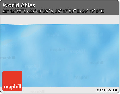 Physical 3D Map of the Area around 28° 56' 46" S, 35° 46' 29" E