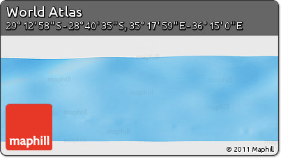 Physical Panoramic Map of the Area around 28° 56' 46" S, 35° 46' 29" E
