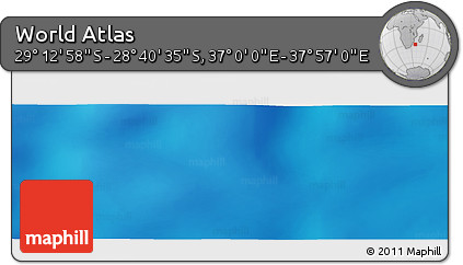 Physical Panoramic Map of the Area around 28° 56' 46" S, 37° 28' 30" E