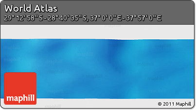 Physical Panoramic Map of the Area around 28° 56' 46" S, 37° 28' 30" E