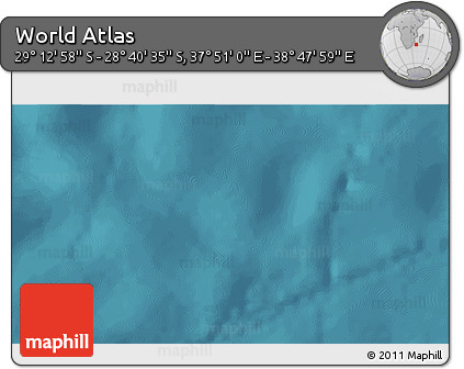 Satellite 3D Map of the Area around 28° 56' 46" S, 38° 19' 30" E