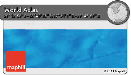 Physical Panoramic Map of the Area around 28° 56' 46" S, 38° 19' 30" E