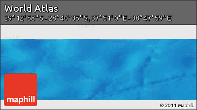 Physical Panoramic Map of the Area around 28° 56' 46" S, 38° 19' 30" E