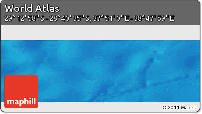 Physical Panoramic Map of the Area around 28° 56' 46" S, 38° 19' 30" E