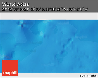 Political 3D Map of the Area around 28° 56' 46" S, 38° 10' 29" W