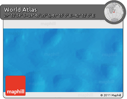 Shaded Relief 3D Map of the Area around 28° 56' 46" S, 41° 43' 30" E