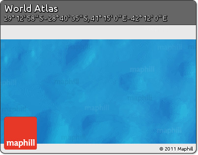Shaded Relief 3D Map of the Area around 28° 56' 46" S, 41° 43' 30" E