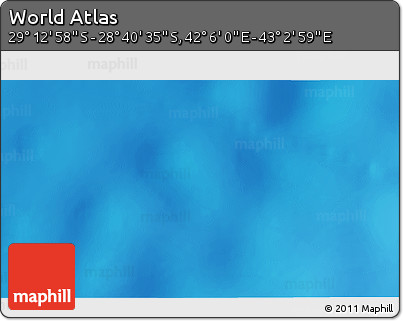 Shaded Relief 3D Map of the Area around 28° 56' 46" S, 42° 34' 30" E